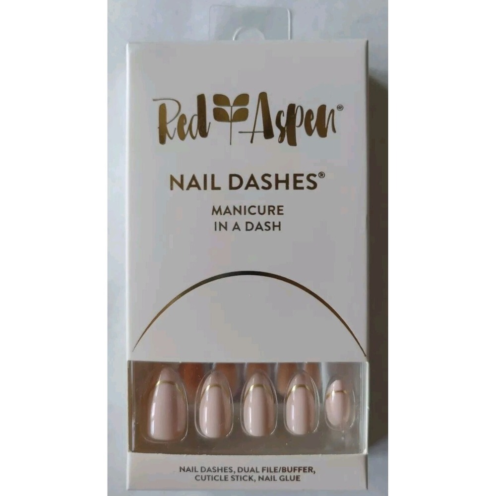 Red Aspen Nail Dashes- Golden Rule, Rayleen NEW Nails Pop on Manicure